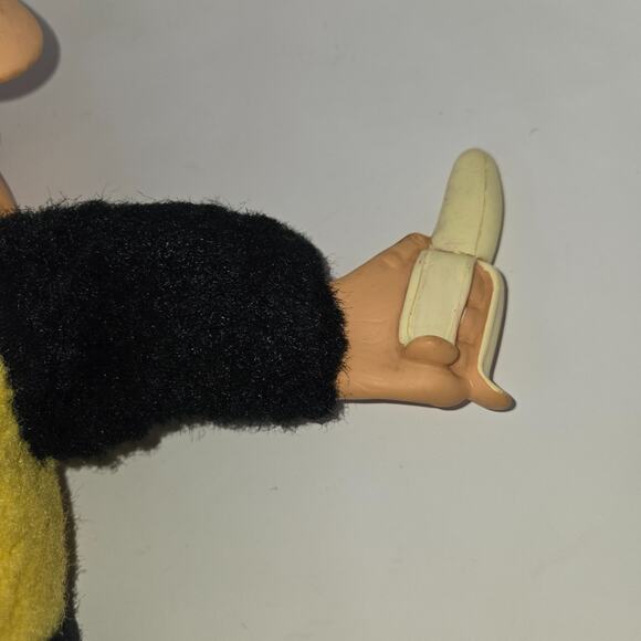 Vintage Zippy Monkey Mr Bim Zip Plush Banana Toy Rubber Face Doll 16" - Picture 14 of 16